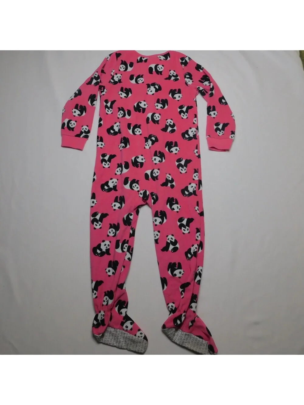 Carter's Toddler Girls Fleece Footed Pajamas Size 4T Pink Panda Bear Jumpsuit